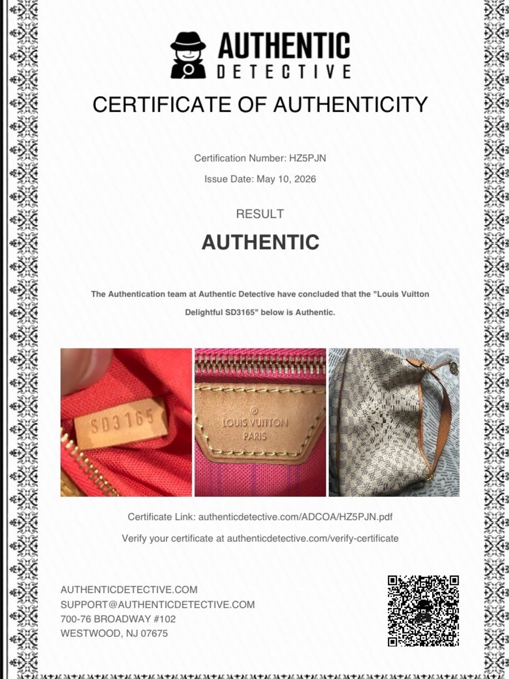 Louis Vuitton Damier Purse Single Strap with Coa - Picture 3 of 16